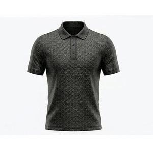 Camisas de Hombre Transpirables Antiarrugas de Manga Corta, Tejidas, con Logotipo Personalizado, Spandex/Poliéster de Alta Calidad - Product Image 1