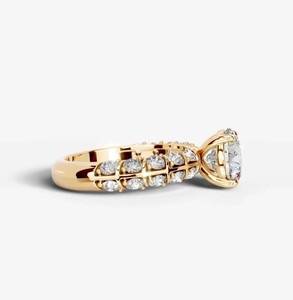 Anillo de Moissanita Corte Princesa, Plata de Ley 925, Chapado en Oro Amarillo, Elegante Anillo de Compromiso Solitario, Anillo Nupcial Clásico de Lujo - Product Image 3