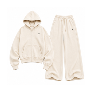 Servicio OEM: Conjunto de Sudadera con Capucha y Pantalones Deportivos Extra Grandes para Mujer, Venta al Por Mayor, Logotipo Personalizado, Felpa de Algodón, Informal, 2 Piezas, Ropa de Otoño - Product Image 3