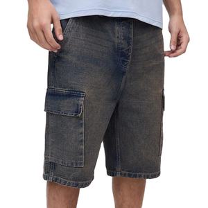 Pantalones Cortos de Mezclilla Clásicos para Hombre, Corte Recto, Transpirables, con Bolsillos Laterales, Casuales, para Verano, Gran Venta - Product Image 1