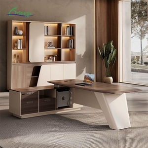GLORY MERGE Bureau de direction moderne pour PDG, mobilier de bureau, bureau de <span class=keywords><strong>gestionnaire</strong></span>, table de bureau en bois en forme de L - Product Image 2