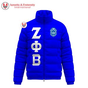 Blouson matelassé décontracté Zeta Phi Beta en toile polyester/coton, chaud, coupe-vent, à col montant, surface brillante, épaissi, pour l'hiver - Product Image 3