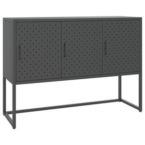 ตู้ข้างเตียงเหล็กชาร์โคลสตีลขนาดกลางแบบปรับระดับได้ - Product Image 2
