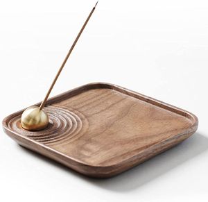 Brûleur d'encens religieux en bois artisanal, attrape-cendres décoratif, support pour bâtonnets d'encens indiens, pour la maison, le temple, la méditation et le yoga - Product Image 4