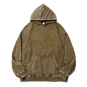 Sudadera con Capucha Extra Grande, Color Sólido, con Bolsillo, Forro Polar, Algodón, Informal, para Otoño, Manga Larga, Tejida, para Hombre - Product Image 1