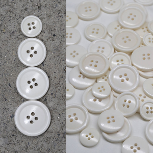 Manufacturers Wholesale High-quality Round 4-hole Natural <b>Cow</b> Bone Buttons Custom Color Brand logo for High-end Clothing - Product Image 3