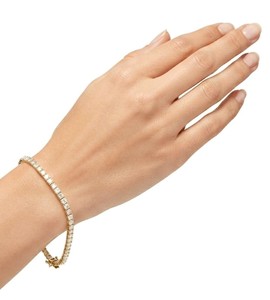 Bracelet tennis élégant en diamant de laboratoire taille ronde, couleur DEF, clarté VS VVS, bijoux fins de luxe délicats en or massif 10K 14K 18K - Product Image 6