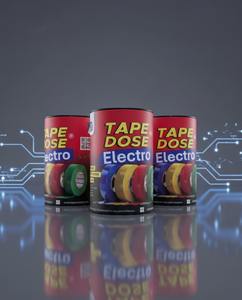 Cinta Aislante Eléctrica Tapedose Electro – Roja Premium, Cada Caja Cilíndrica Contiene 5 Rollos de Cinta Eléctrica de Alta Calidad - Product Image 2