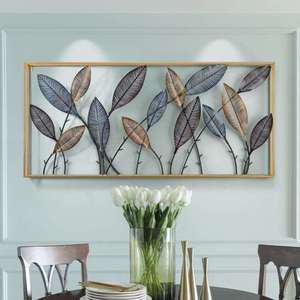 Luxury Metal Leaf <b>Wall</b> Art Modern Botanical Iron <b>Wall</b> <b>Decor</b> <b>Large</b> Decorative <b>Wall</b> Hanging for Living Room Hotel Office - Product Image 5