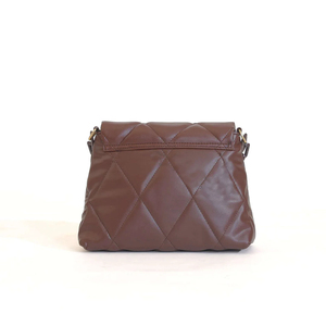 Stylish Women's Handbag with Quilted Diamond Design Durable Genuine Leather Chain Decoration Large Capacity for All Essentials - Product Image 3