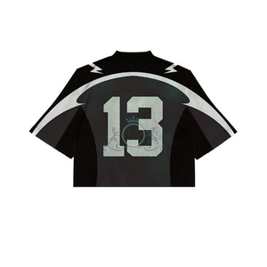 Maillot de football personnalisé pour homme, bleu, imprimé géométrique, numéro 8 Mueller, manches courtes, respirant, en polyester, vêtements de sport - Product Image 5