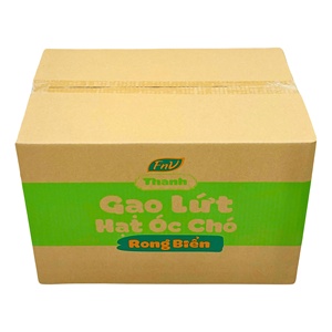 Durable 5-Layer Corrugated Board Carton Box Recycled Materials Glossy <b>Lamination</b> Good Support Standing Type for Brown Rice Cake - Product Image 1