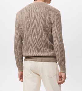 Wholesale <b>Long</b> Sleeve Ribbed Winter Warm <b>Mens</b> Cotton Sweater Classic Blank Custom Logo Sweater <b>Men's</b> Sweater - Product Image 4