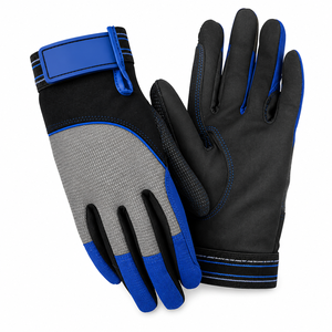 Summer Leather Baseball Batting Gloves <b>Hook</b> Loop Closure Quick-Dry Lightweight Non-Slip Breathable Adjustable Wrist Strap Full - Product Image 1