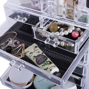 กล่องเก็บเครื่องสำอางใส YF พร้อมลิ้นชักเล็ก 2 ช่อง และลิ้นชักใหญ่ 5 ช่อง - Product Image 6
