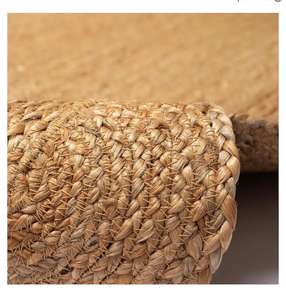 พรมปูพื้นลายสแกลลอปสไตล์โบโฮ ทำจากเส้นใยธรรมชาติ ทอมือ เหมาะสำหรับห้องนั่งเล่น ห้องนอน ตกแต่งบ้านสไตล์เรียบง่าย - Product Image 2