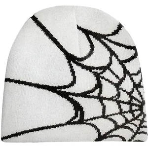 Gorro de punto holgado unisex con patrón de tela, estilo streetwear, suave, cálido y moderno para invierno - Product Image 3