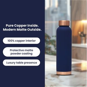 Botella de Cobre Puro Premium SKI de Alta Demanda, 950 ml, Fácil de Abrir, Personalizable con Grabado, Botella para Beber Agua - Product Image 2