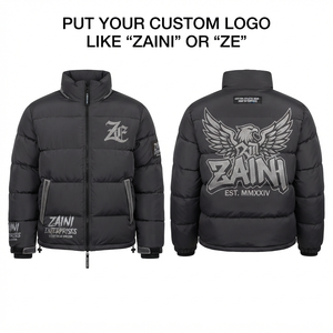 Premium 500g Polyester Taslon <b>Men</b> <b>Long</b> Waterproof Windproof Hooded Thick Puffer <b>Jacket</b> <b>Black</b> Quilted Panel Design - Product Image 1