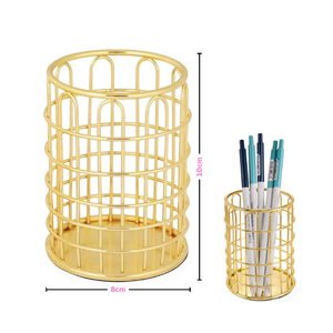 Pot porte-stylos en laiton, cadeaux d'affaires et promotionnels, support de pot en laiton pour bureau, logo personnalisé - Product Image 5
