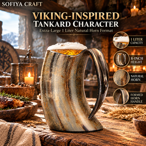 SOFIYA CRAFT Tasse à boire artisanale en corne de buffle écologique, forme naturelle polie, accessoires de bar classiques, décoration d'intérieur, cadeau - Product Image 4
