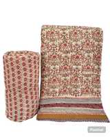 Couette légère artisanale à motifs imprimés au bloc, aux couleurs et au design magnifiques, couette de Jaipur imprimée à la main, en coton, taille King, Raja
