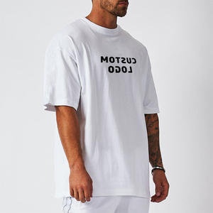 เสื้อยืดผู้ชายคุณภาพสูง ผ้าฝ้าย 100% สไตล์สตรีทแวร์ ทรงหลวม สวมใส่สบาย แขนสั้น เหมาะสำหรับฤดูร้อน ระบายอากาศได้ดี รับผลิตแบบ OEM พร้อมสกรีนโลโก้ - Product Image 6