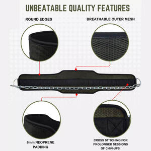 Ceinture de Compression en Nylon Durable pour Musculation avec Chaîne en Acier pour Tractions, Entraînement, Accessoires de Gym, Force - Product Image 2