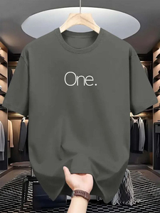 เสื้อยืดผู้ชายทรงปกติ ขายดี ผ้าโพลีเอสเตอร์/คอตตอน เป็นมิตรกับสิ่งแวดล้อม ระบายอากาศได้ดี ทนทาน แฟชั่นทันสมัย - Product Image 4