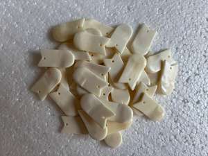 Cuentas de tubo de hueso blanco, cuentas de hueso de tubería blanca en tamaños surtidos para Tiendas de Cuentas y diseñadores de joyería - Product Image 2