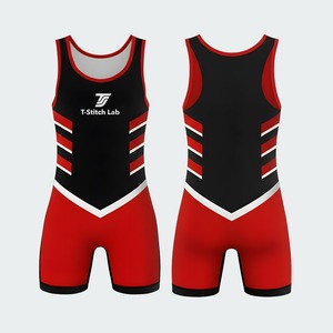 Customized Size & Logo <b>Weightlifting</b> High Quality OEM Breathable Lightweight Men's Wrestling <b>Singlets</b> Plus Size Durable - Product Image 2