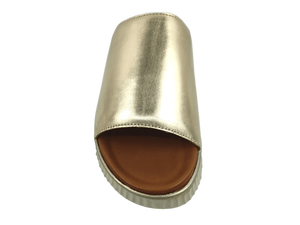 Sandales à plateforme Dlords Gold en cuir véritable, bout ouvert, semelle en caoutchouc amortie, faciles à enfiler, toutes saisons, légères, antidérapantes, plates - Product Image 2
