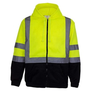 Sudadera de seguridad reflectante de alta visibilidad con cremallera, ropa de trabajo, resistente a las llamas, uniforme de construcción para invierno - Product Image 2