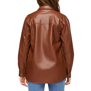 Camisa de Piel Sintética para Mujer, Moda Otoño 2026 - Product Image 2