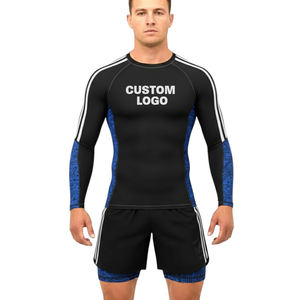 Conjunto de Pantalones Cortos y Camiseta de Compresión para MMA BJJ, Transpirable, Ecológico, de Secado Rápido, con Estampado por Sublimación, de Alta Calidad, Doble Capa, para Hombre Adulto - Product Image 1