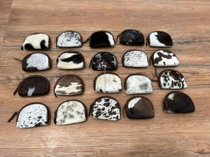 Véritable cuir de vachette fourrure forme ovale petit porte-monnaie en cuir véritable haute qualité porte-monnaie sac d'argent pochette pour femmes - Product Image 4