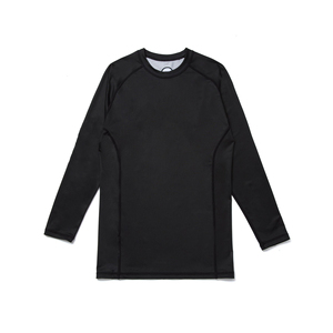 White Long Sleeve T-Shirt With Black Circular Print Front Logo Unisex Regular Fit Cotton Shirts & Tops Adult - Product Image 5