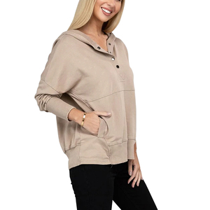 Sudaderas con Capucha para Mujer, 100% Algodón, Sólidas, Transpirables, de Secado Rápido y Ecológicas, con Logotipo Frontal, para Invierno, Gimnasio, Viajes y Uso Diario - Product Image 2