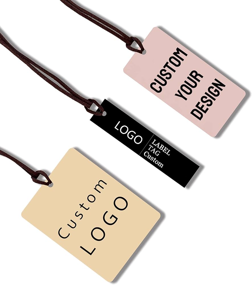 Custom Fashion Printed Embossed Clothing Hang Tags String for Four Seasons Style Clothing Hang Tags with String