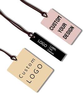 Custom Fashion Printed Embossed <b>Clothing</b> Hang <b>Tags</b> String for Four Seasons Style <b>Clothing</b> Hang <b>Tags</b> with String - Product Image 1