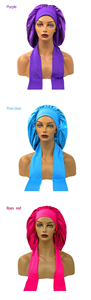 Gorro de Dormir Ajustable de Satén para Mujer con Lazo Largo, Gorro Elástico para el Cuidado del Cabello, Turbante para Ducha para las Cuatro Estaciones - Product Image 2