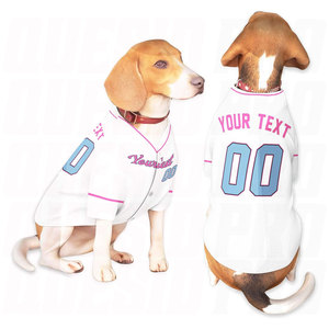 Custom Name Team Name Number Blue White Dog Baseball Jersey Personalized Pet Baseball Shirt Dogs Cats Sports Pet Costume Gift - Product Image 1