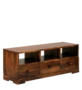 Solid Wood Media Console Entertainment Center 3 Drawers Open <b>Shelf</b> TV <b>Stand</b> Display <b>Unit</b> for Living Home Furniture Home Hospital - Product Image 1