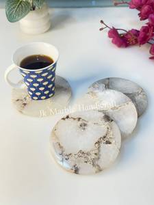 Handmade <b>Agate</b> Stone <b>Coaster</b> Set Polished Circular Pattern Religious Theme Home Decoration Uttar Pradesh Wholesale Best Price - Product Image 3