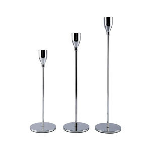 Juego de 3 Portavelas Negros Mate, Candelabros de Metal Vintage Elegantes para Comedor, Chimenea, Fiesta, Decoración de Bodas - Product Image 3
