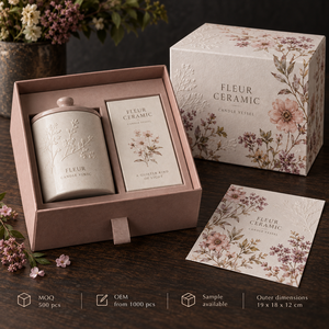 Boîte d'emballage coulissante personnalisée pour bougie FLEUR - Product Image 6