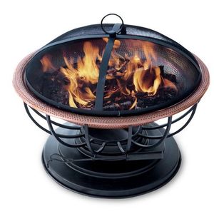 Brasero extérieur en cuivre fait main, bol chauffant en métal durable, centre de table élégant pour jardin et patio, idéal pour les soirées en famille - Product Image 6