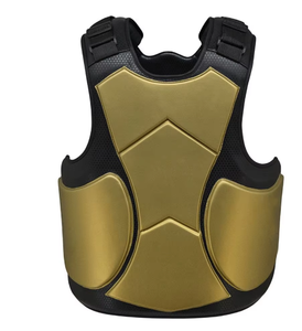 Protector de Pecho Deportivo PROFIT SPORTS de PU Dorado con Forro de Malla Negra, Diseño Duradero para Boxeo, Unisex - Product Image 1