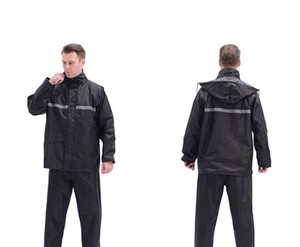 Regular Fit Waterproof Breathable Windproof Reversible Hooded Eco-Friendly <b>Rain</b> Suit Set Lightweight <b>Rain</b> <b>Jacket</b> Pants Quick Dry - Product Image 4