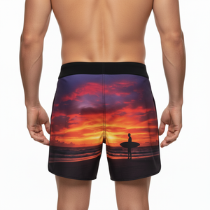 กางเกงชายหาดผู้ชาย กางเกงว่ายน้ำสำหรับวันหยุดฤดูร้อน ผ้ากางเกงยืดได้ 4 ทิศทาง กันน้ำ ระบายอากาศได้ดี - Product Image 6